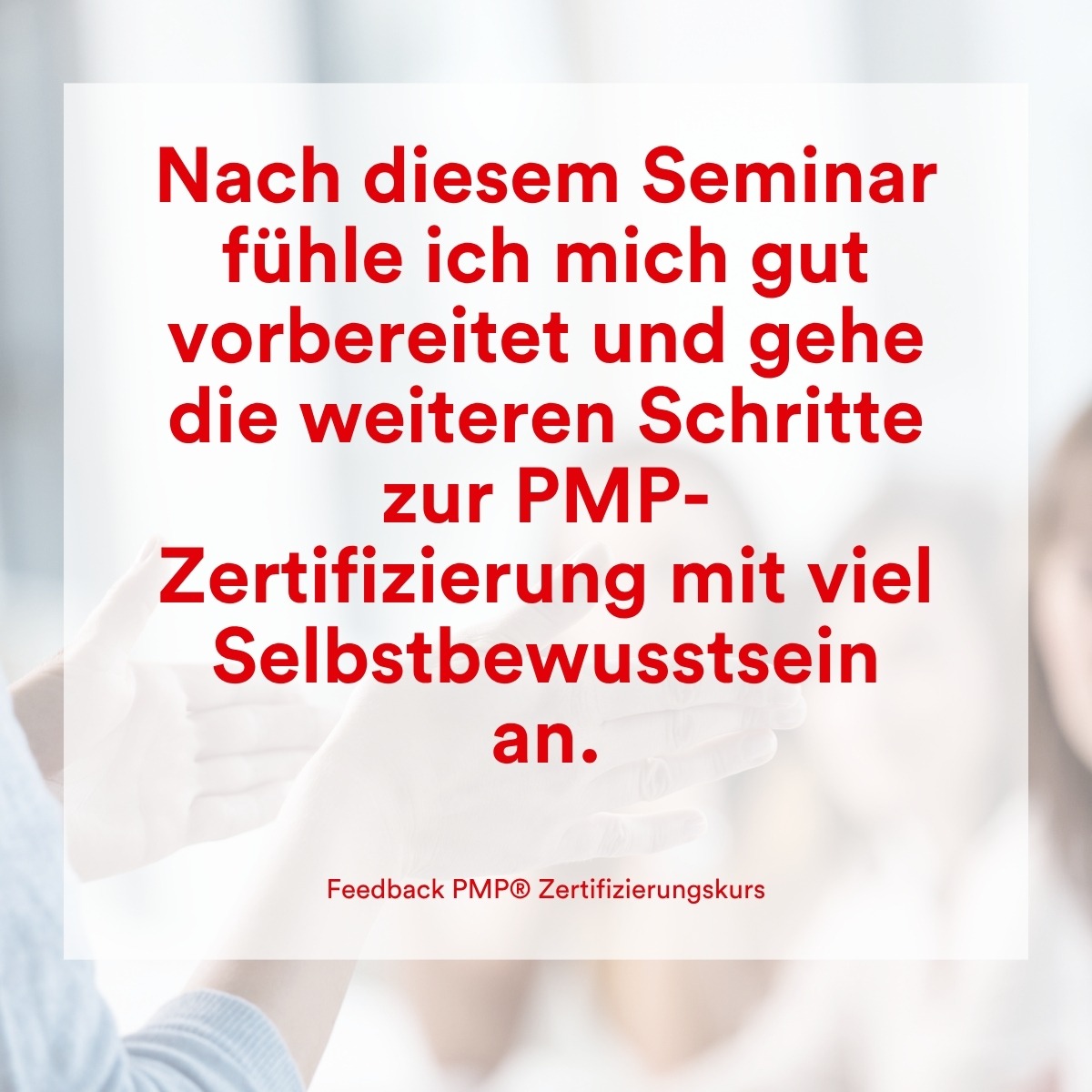 Feedback PMCC Consulting PMP Zertifizierung Kurs 5